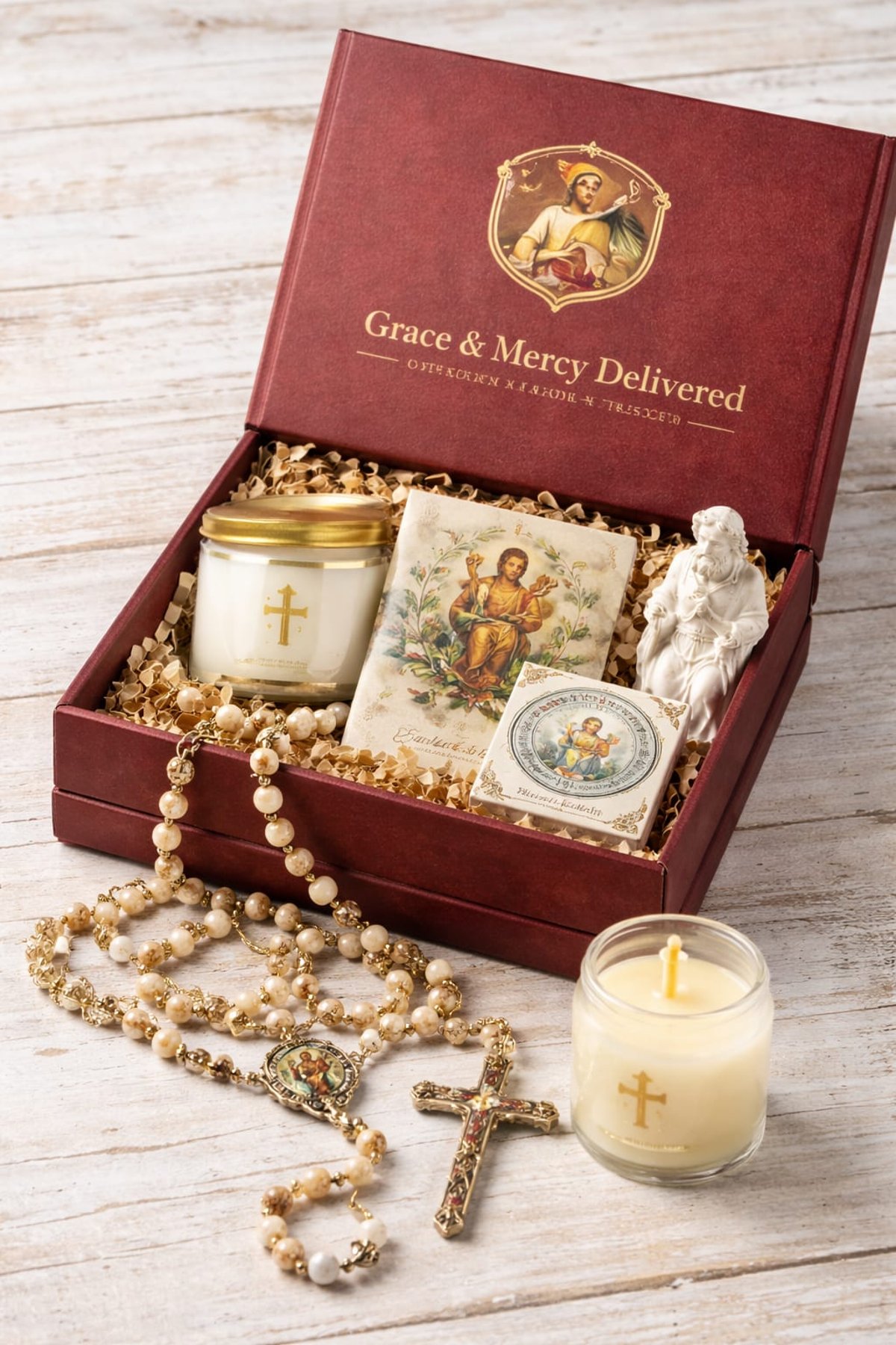 Open devotional gift box