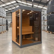 Square Glass Outdoor Sauna photo 2