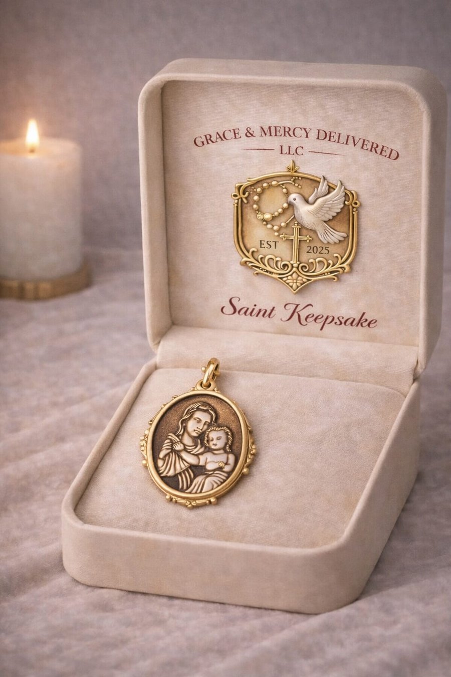 Saint medal keepsake
