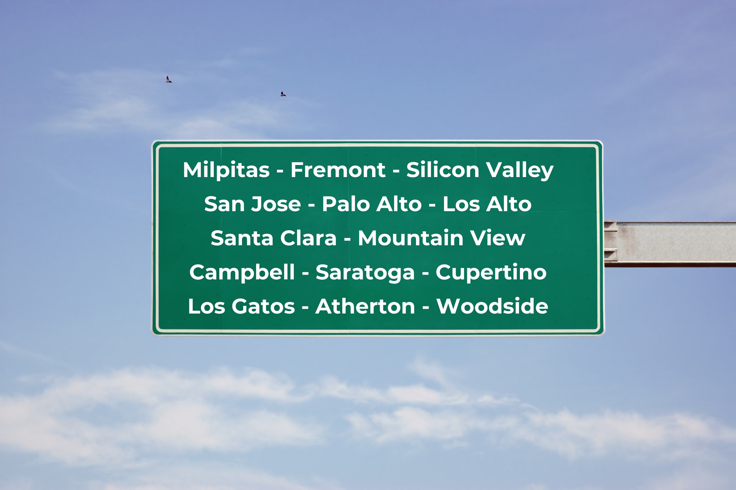 Sign with the locations