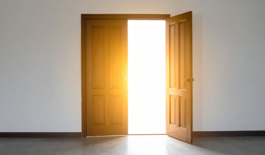 A threshold-like passageway suggesting transition