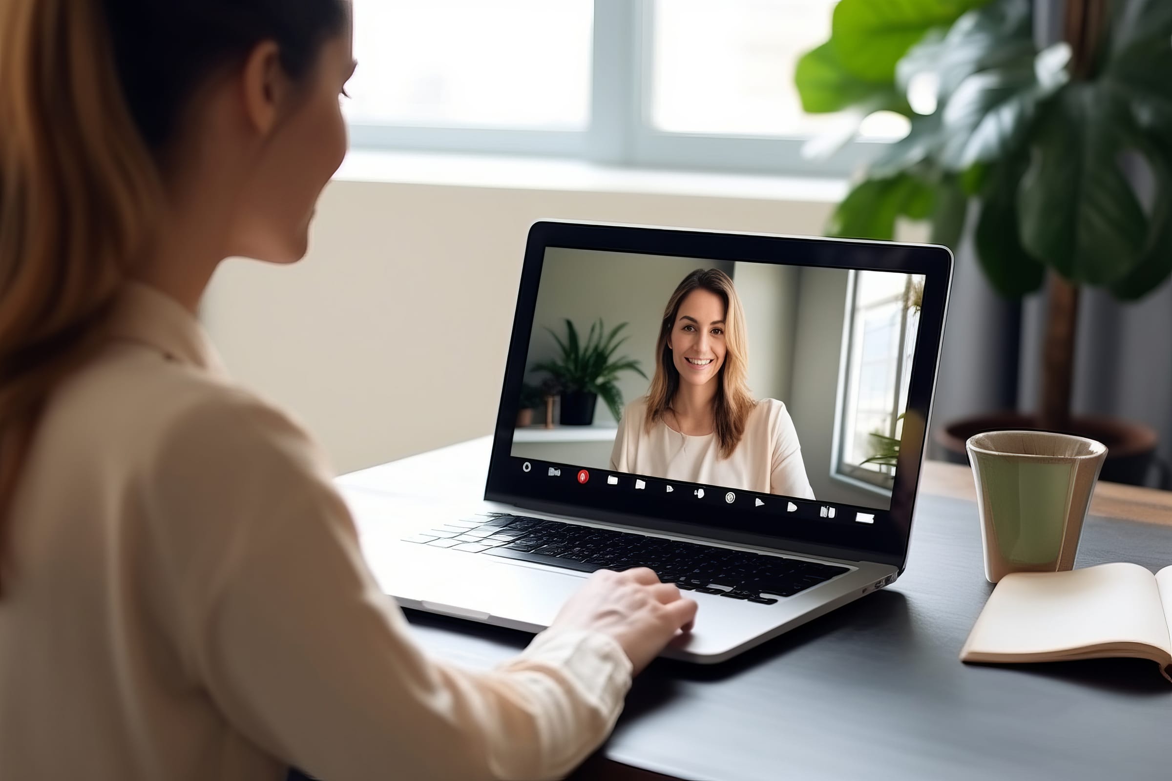 Person connected remotely for wellness care