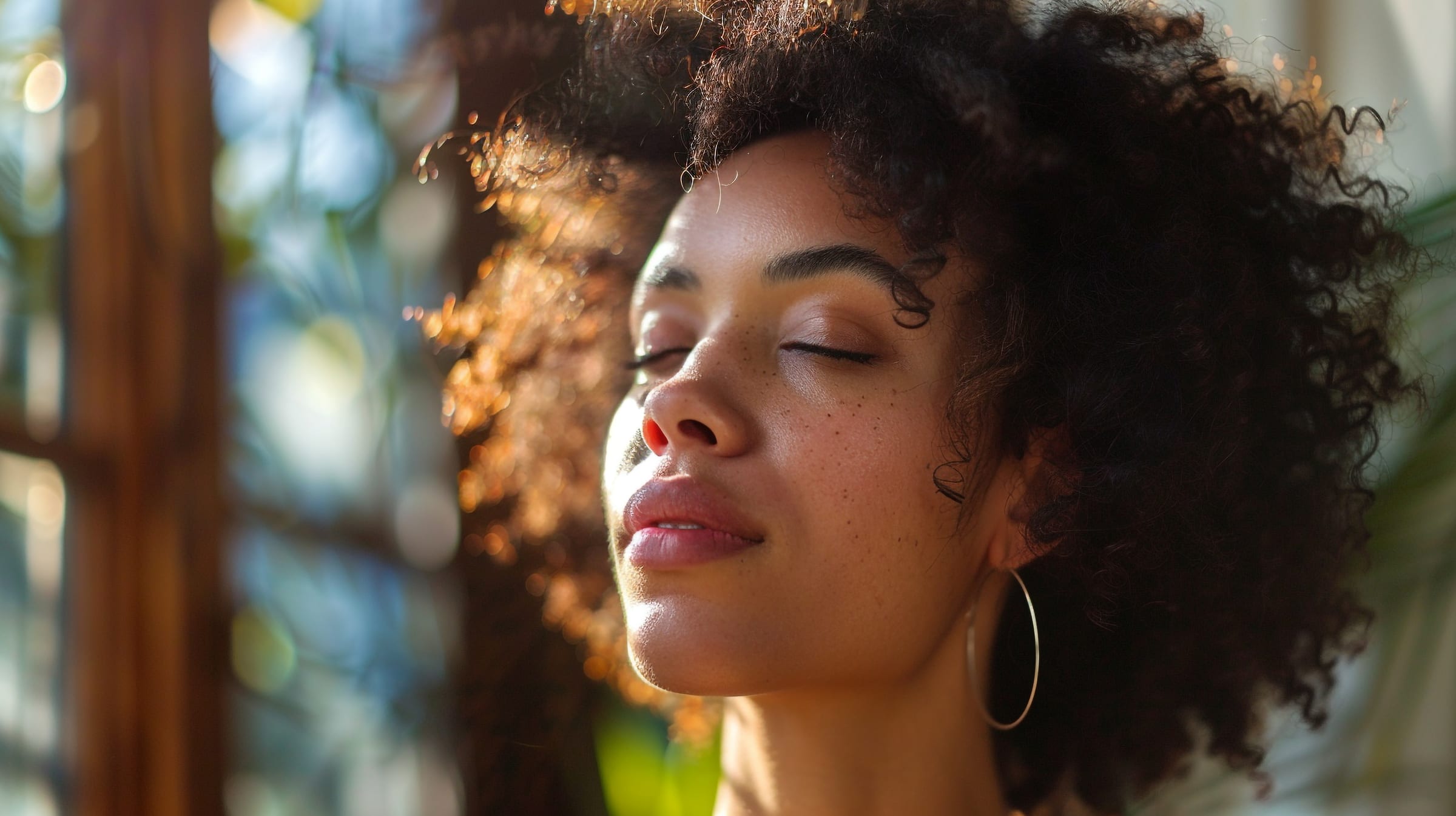 Calm, embodied woman representing holistic healing