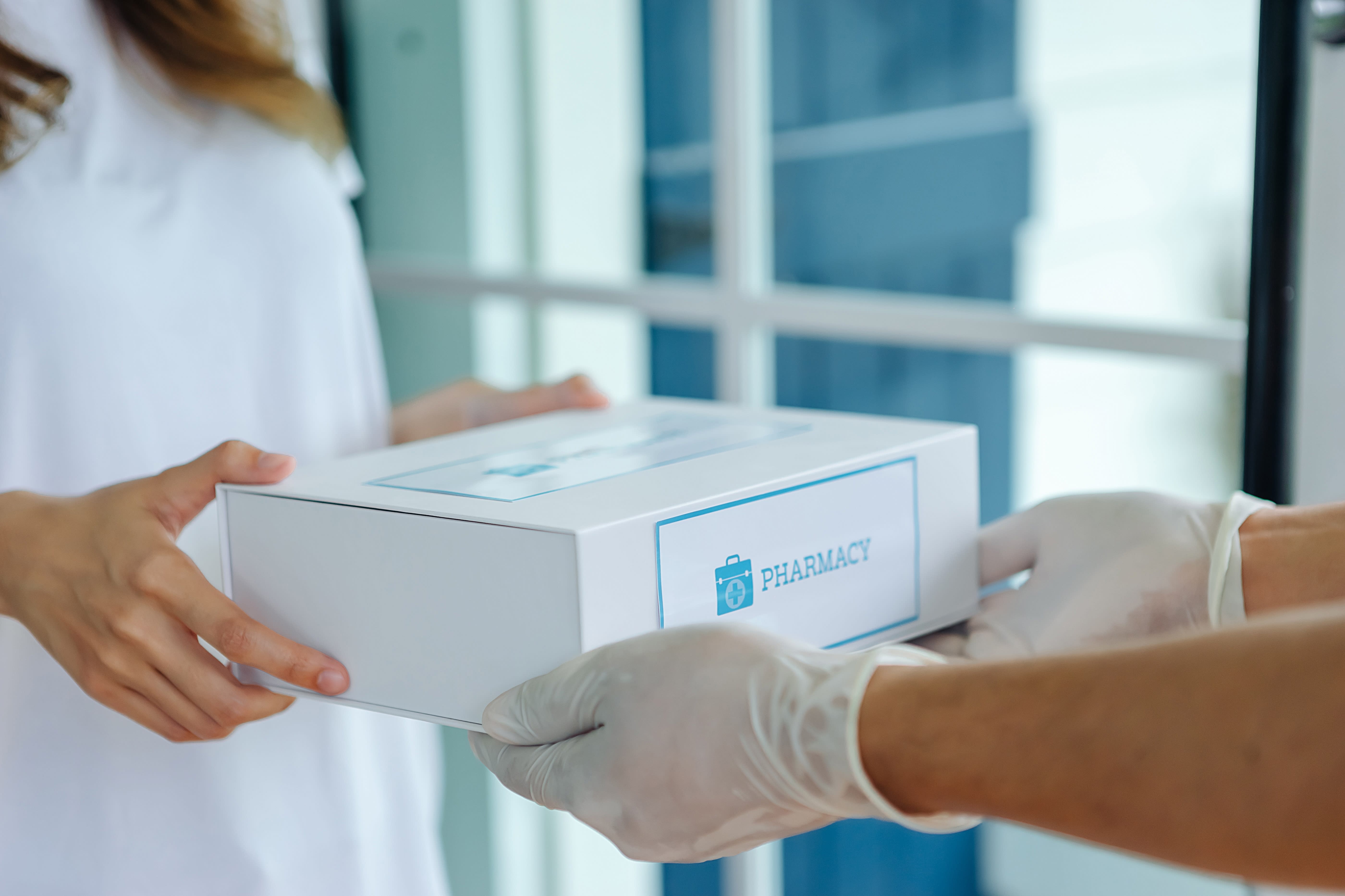Medical Courier Managing Delivery