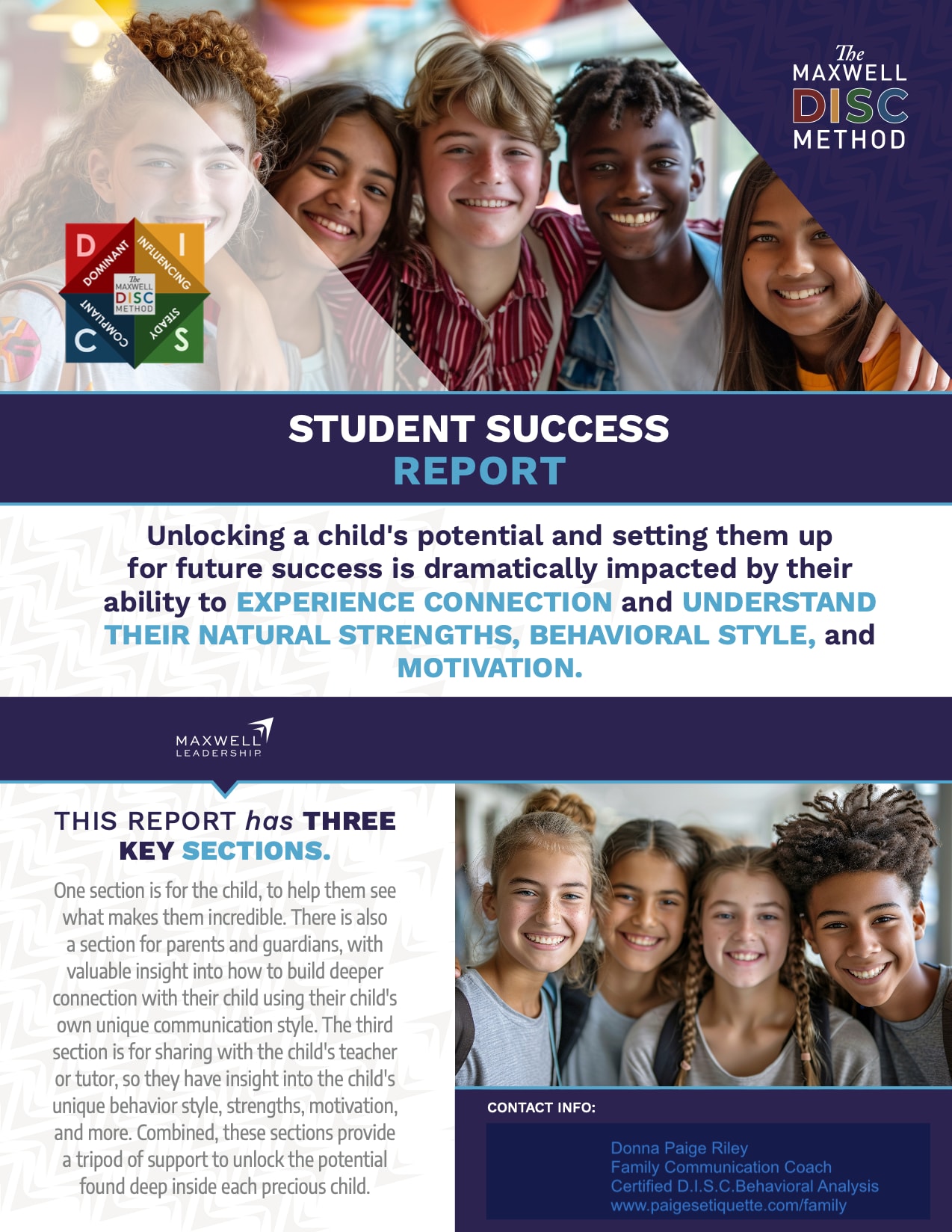 Maxwell DISC Student Success Report Flyer