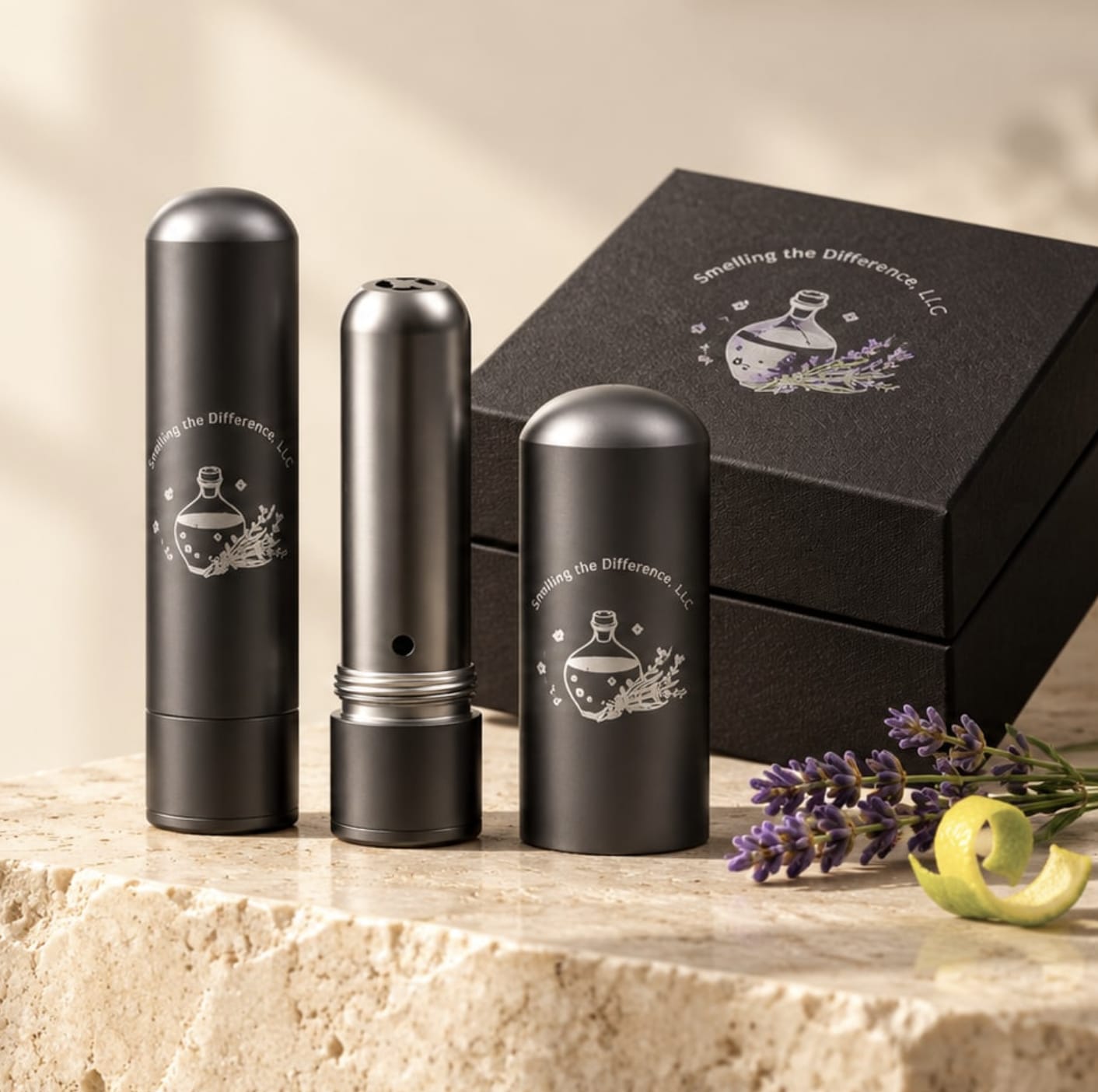 The Therapy on the Go Collection of portable aromatherapy inhalers