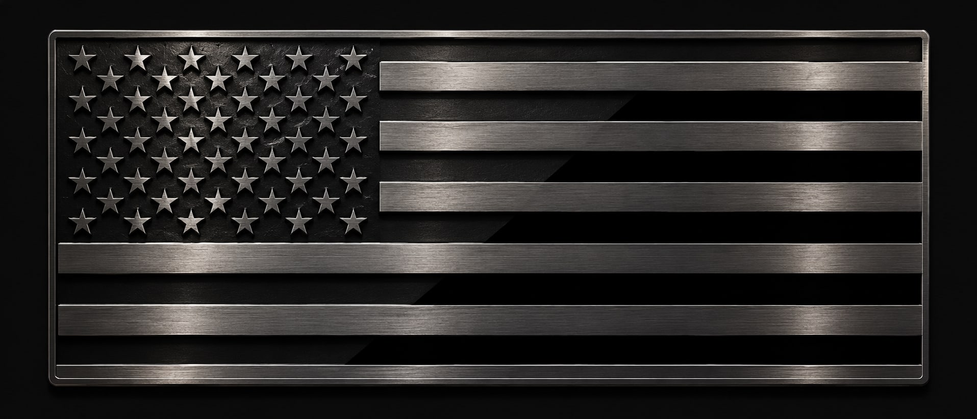 Black Wolf Technology American Flag Badge